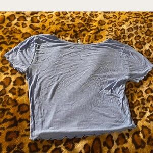 Vibrant Blue Short Sleeve Tee with Breathable Fabric